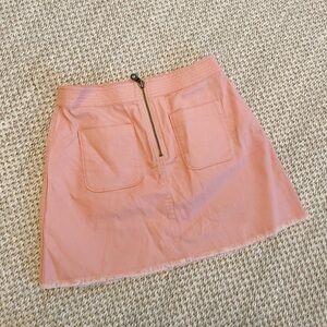 Madewell Peach Mini Skirt with Pockets